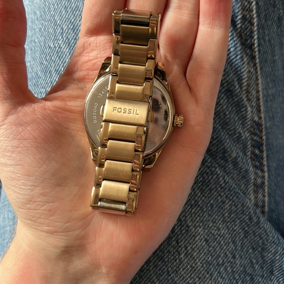 Burgundy & Bronze Fossil Watch - Picture 2 of 2